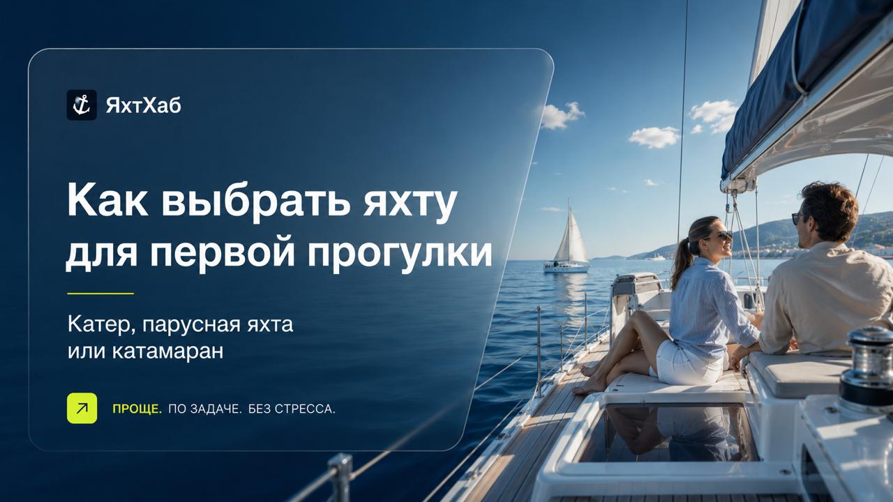 Как выбрать яхту для первой прогулки: катер, парусная яхта или катамаран